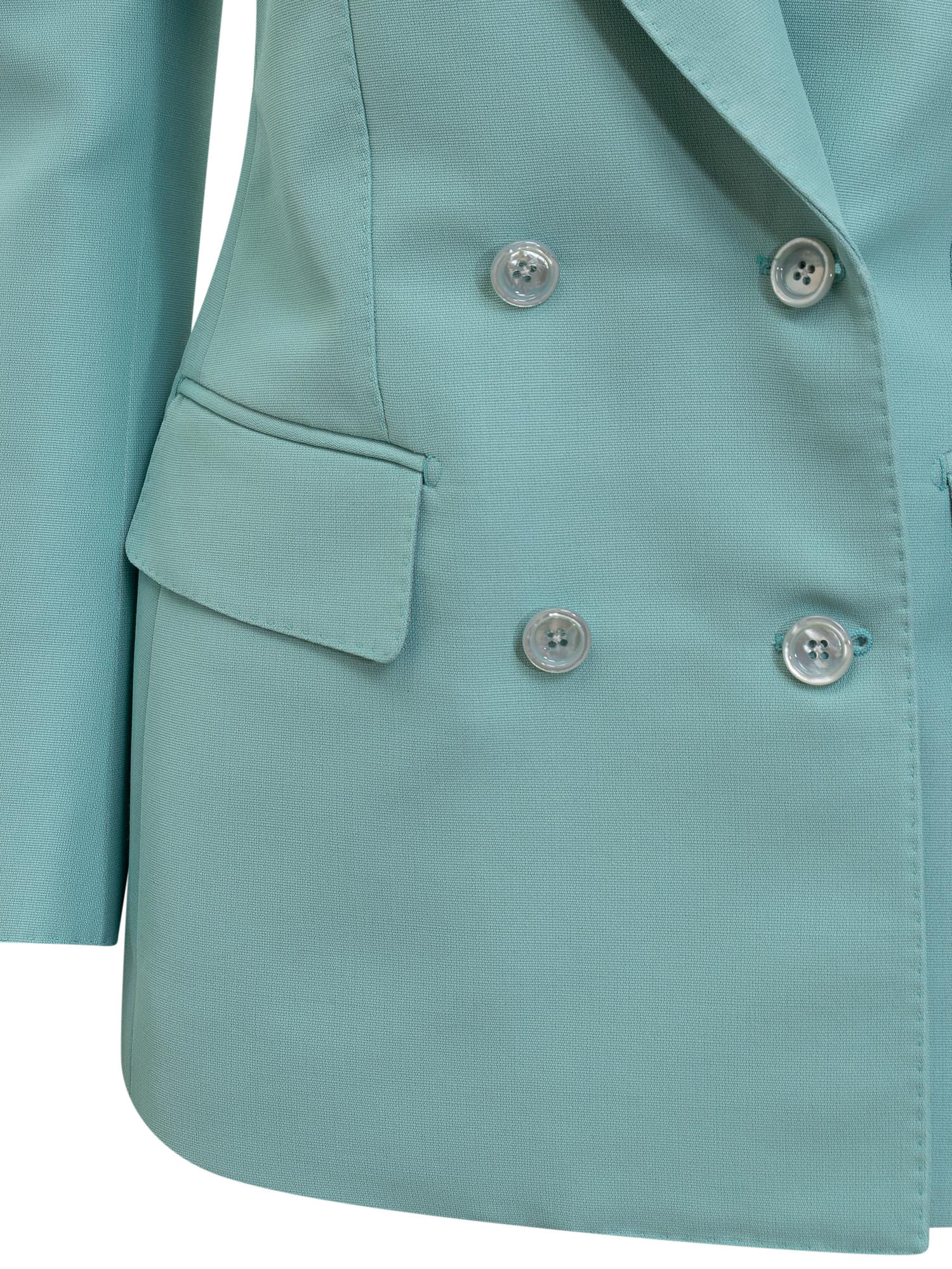Tom Ford Double-breasted Wool Blazer In Blue