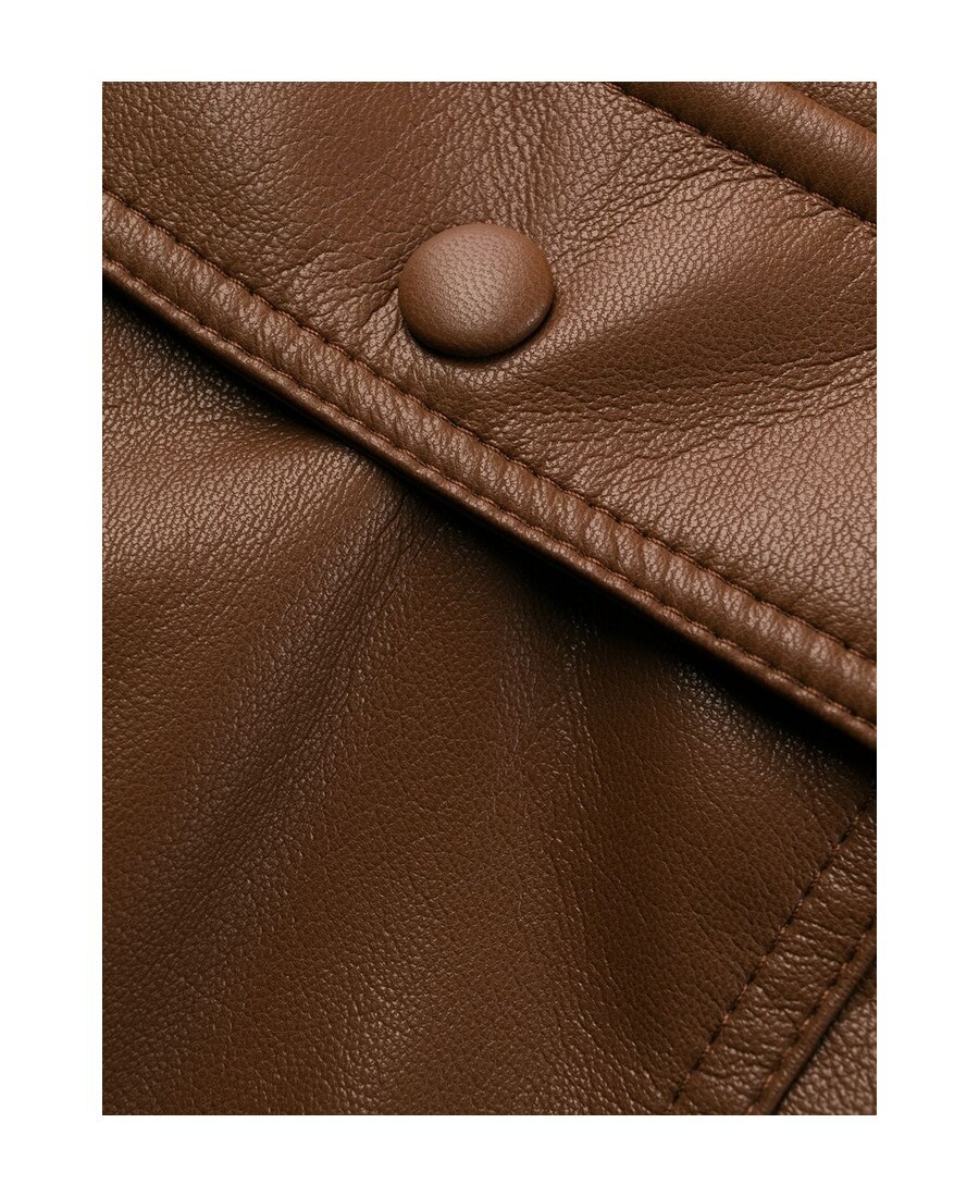 Msgm High-waisted Pocket-detail Trousers In Brown