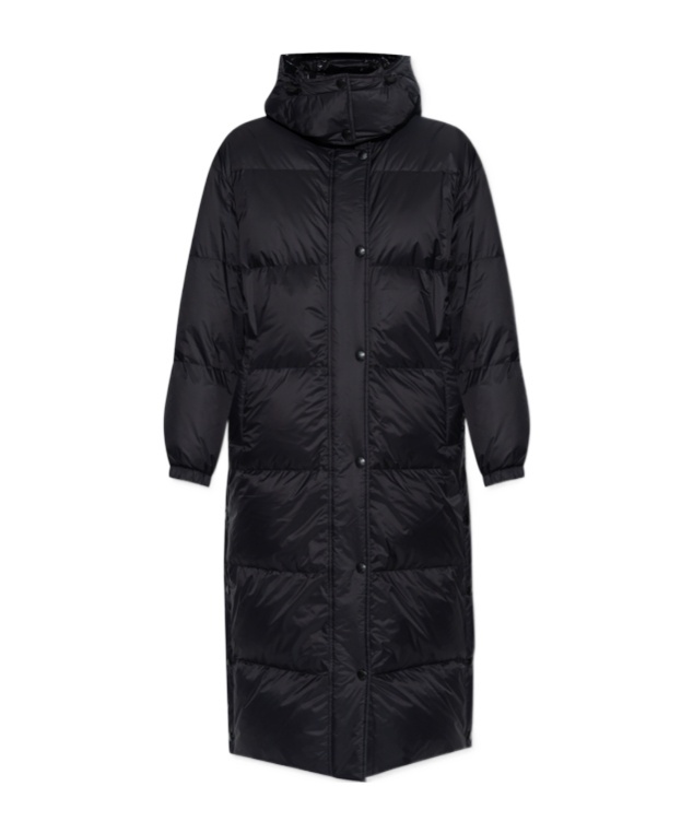 Shop Yves Salomon Reversible Parka Coat In Black