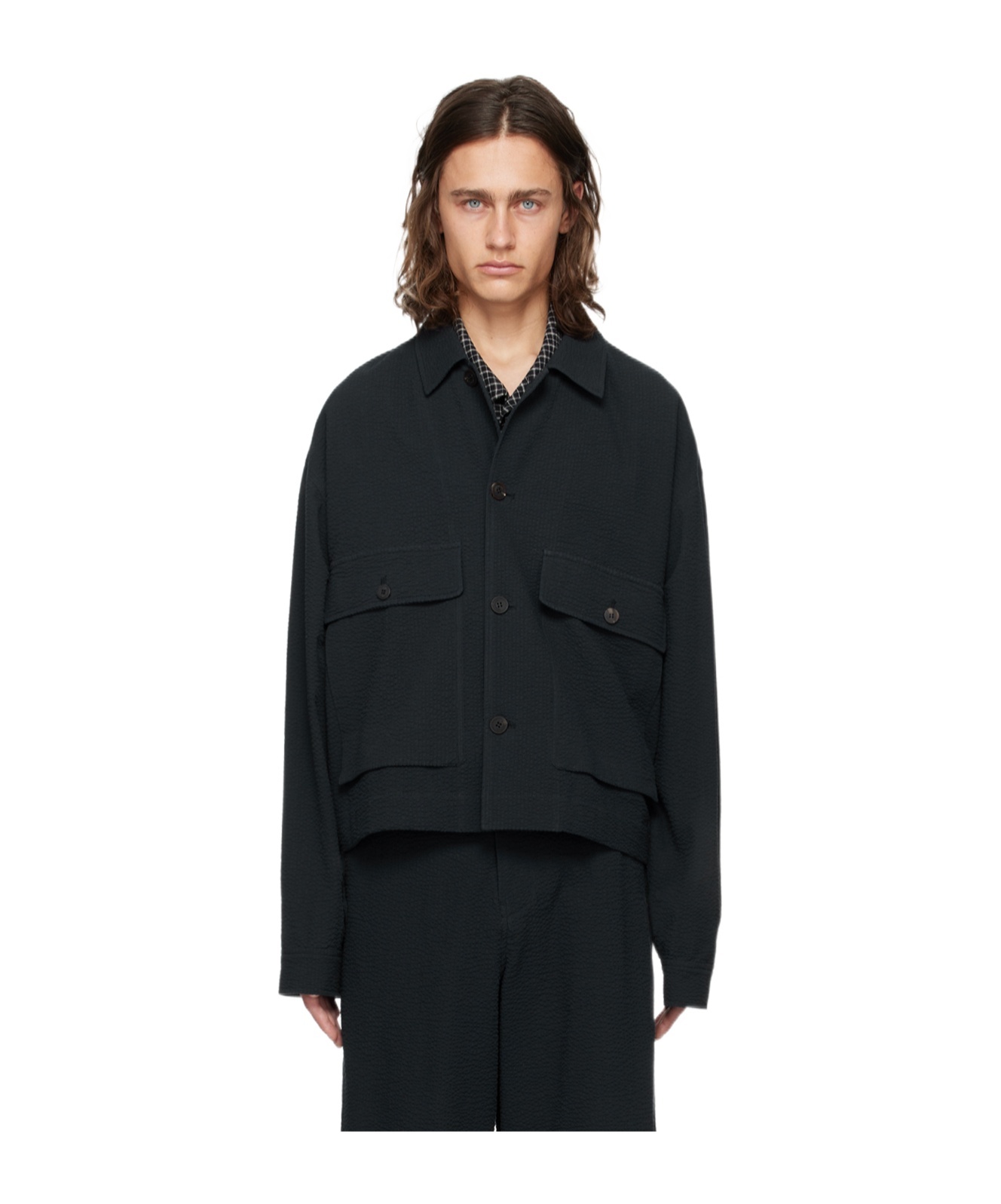 Le 17 Septembre Long-sleeved Casual Jacket In Black