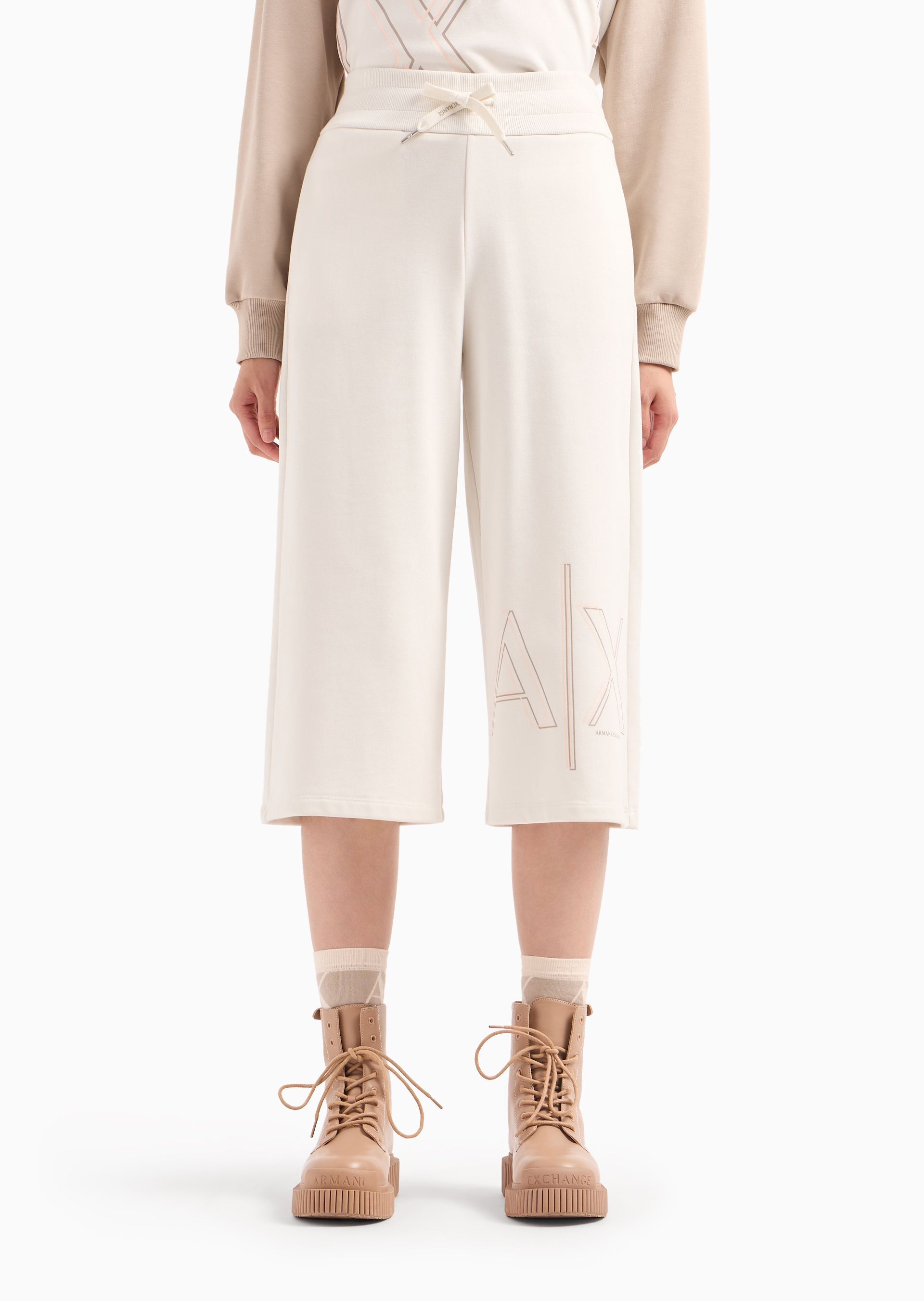 Armani Exchange Rope Sweatpants In White