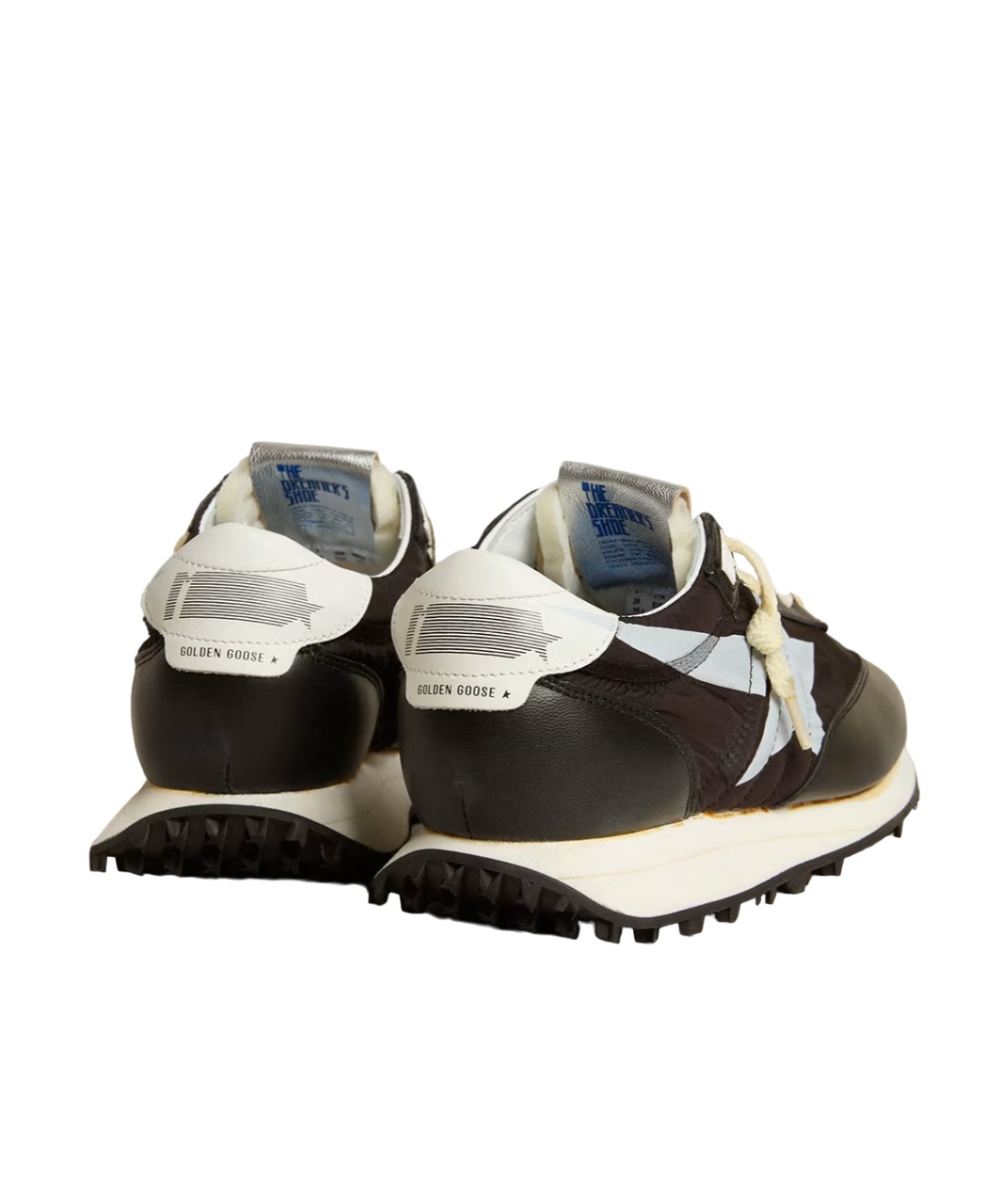 Golden Goose Womens Blk/white Women's Marathon 90167 Runner Leather And Mesh Low-top Trainers In Black