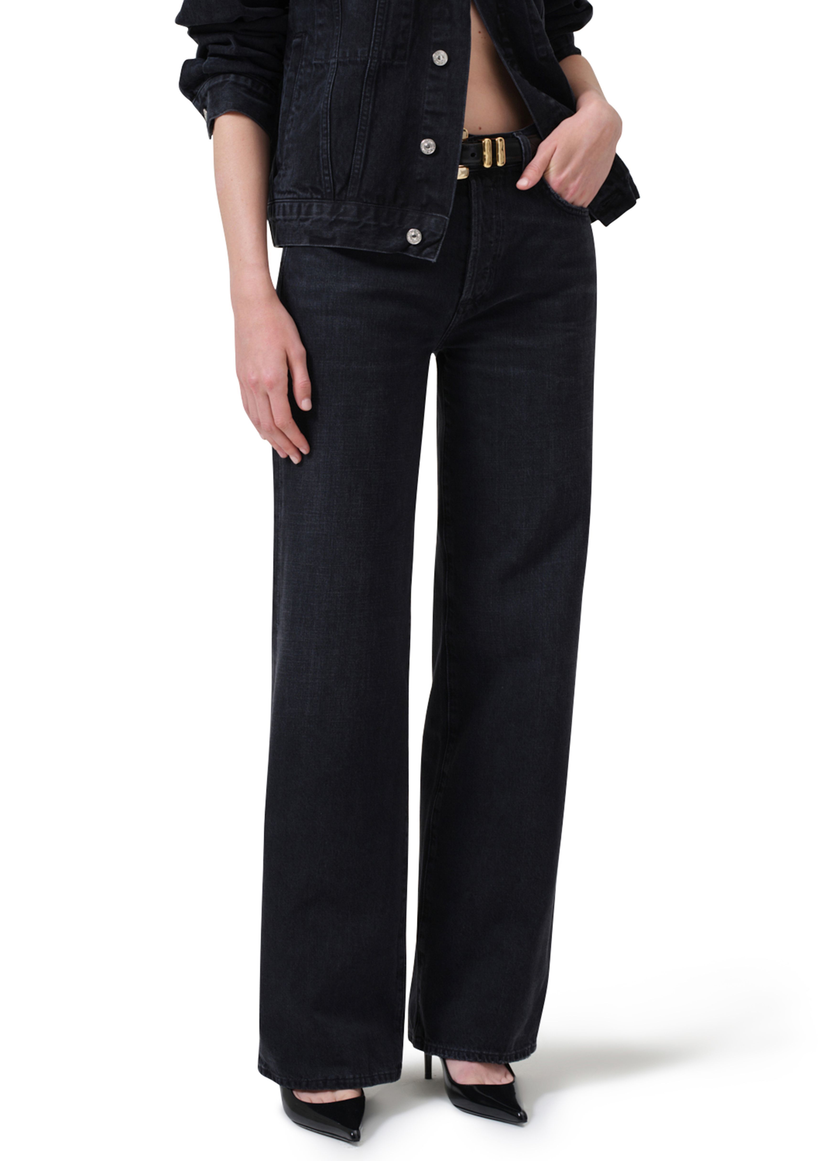 Shop Citizens Of Humanity Belt Loop Jeans In Black