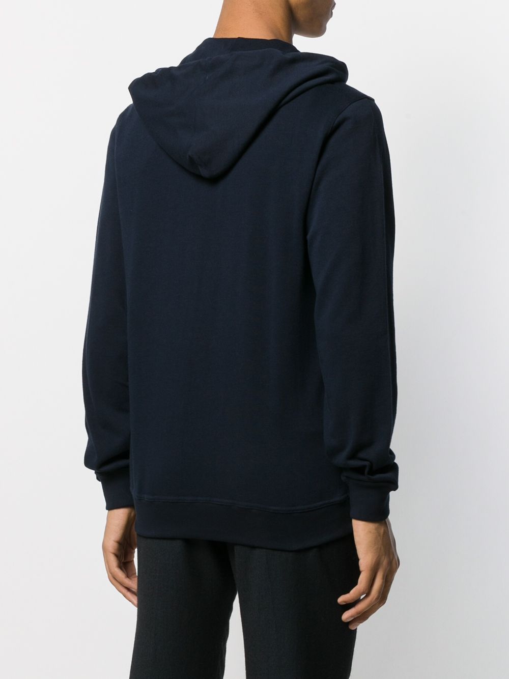 Paul & Shark Logo Printed Hooded Casual Jacket In Black