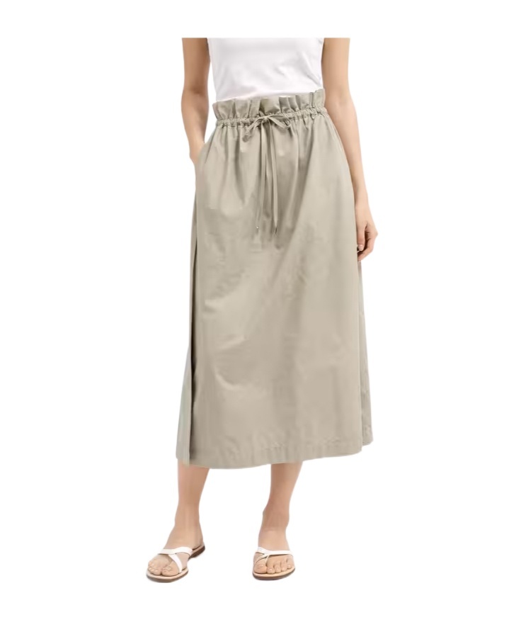Liu •jo Liu Jo Gathered Waist Midi Skirt In Gray