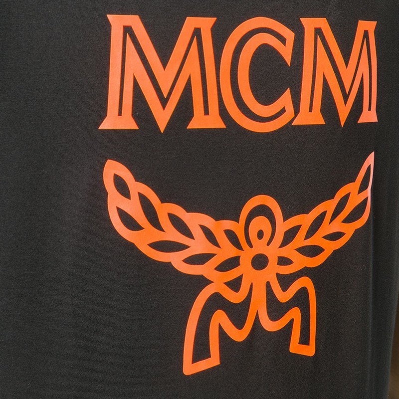 Mcm Letter Printed Pattern T-shirt In Black