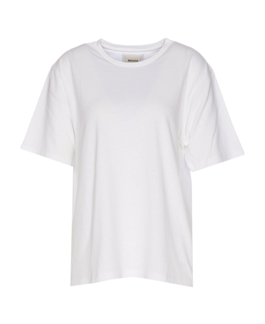 Shop Khaite Mae Jersey Crew-neck T-shirt In White