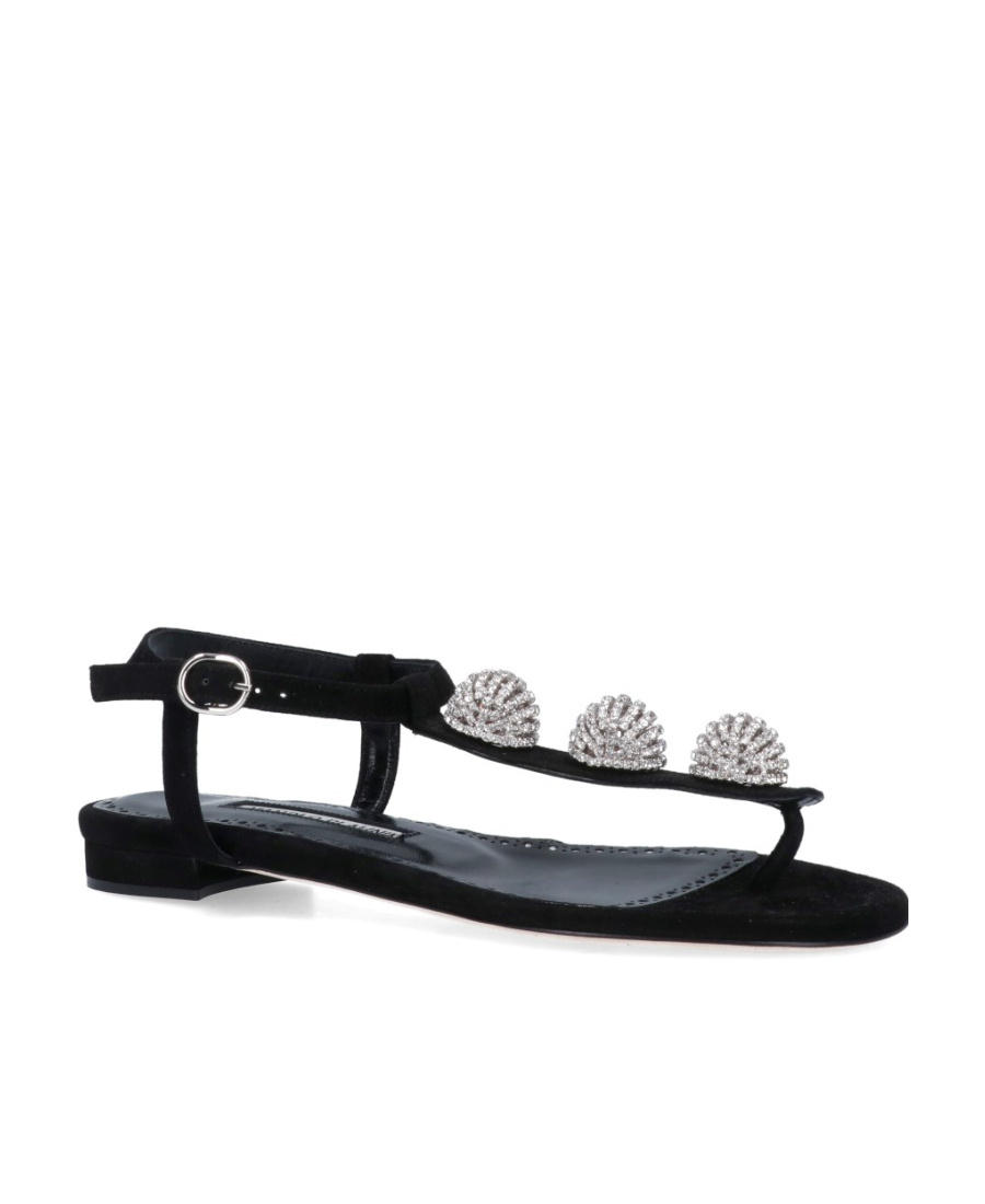 Manolo Blahnik Flip Flop Sandals In Black