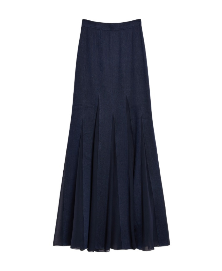 Max Mara Georgette Skirt In Black