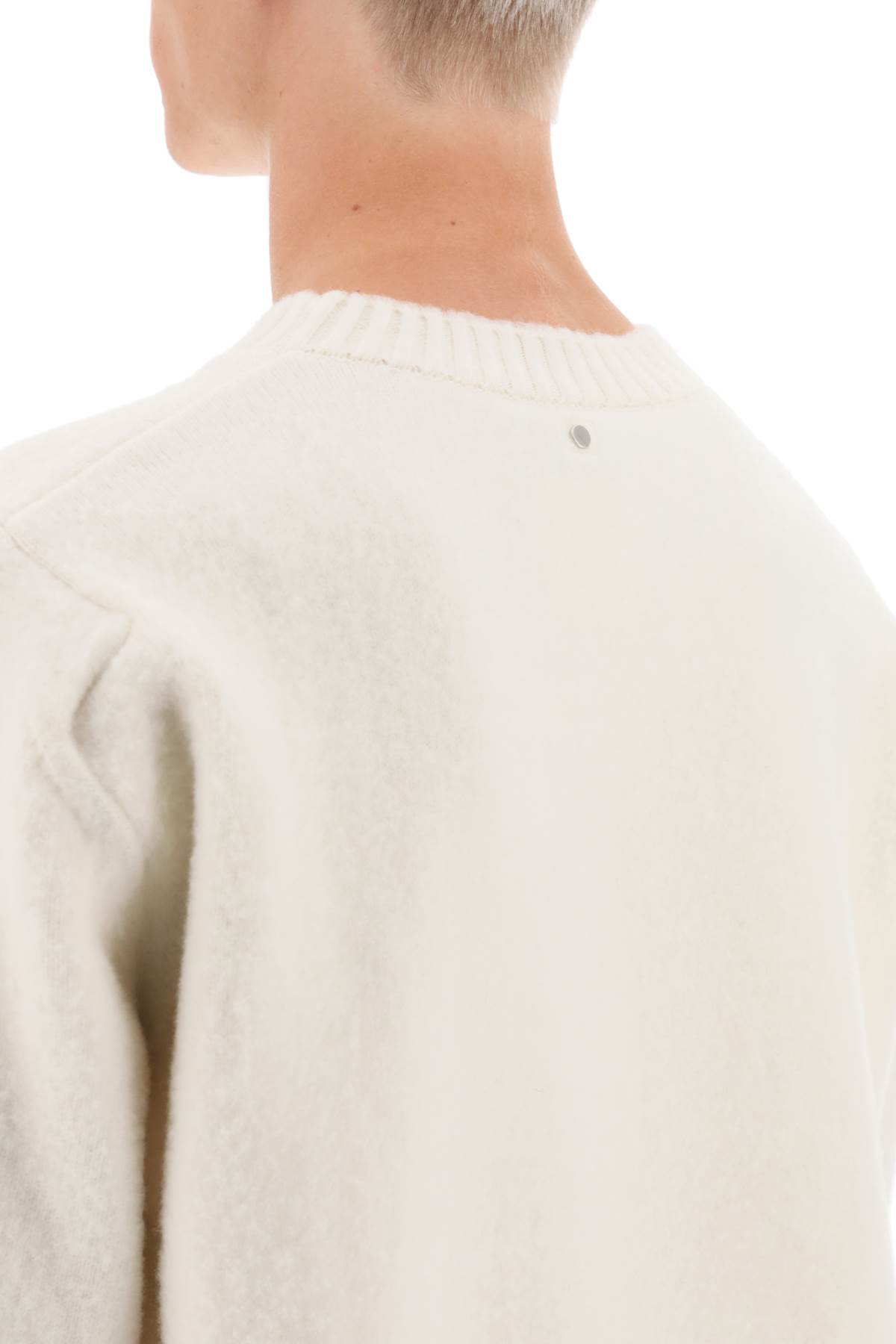Oamc Logo Intarsia-knit Wool Jumper In White