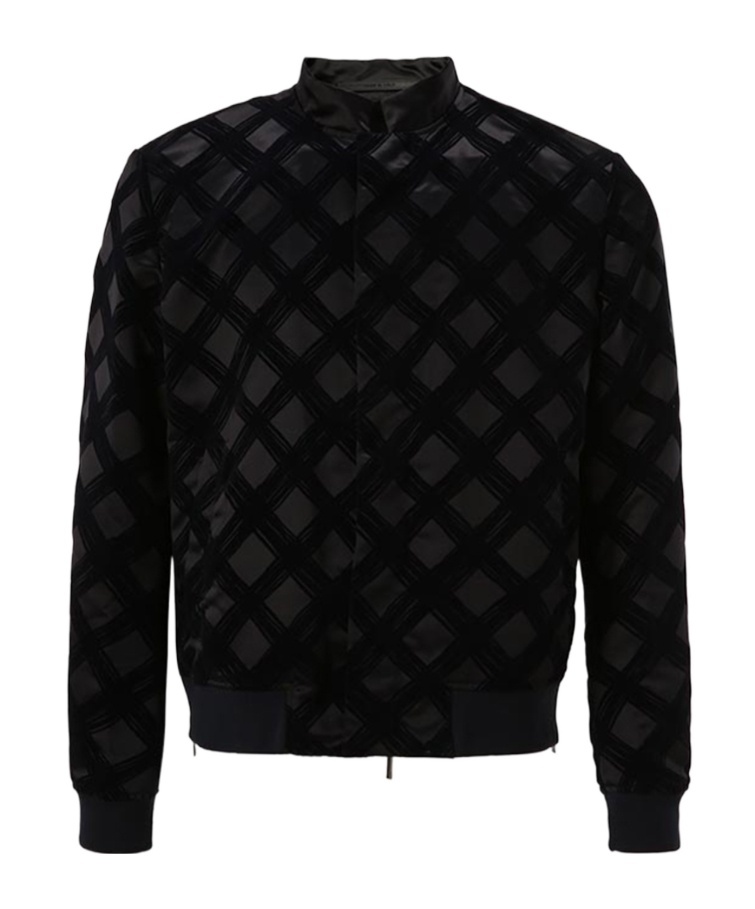 Giorgio Armani Long-sleeved Cotton Suit In Black