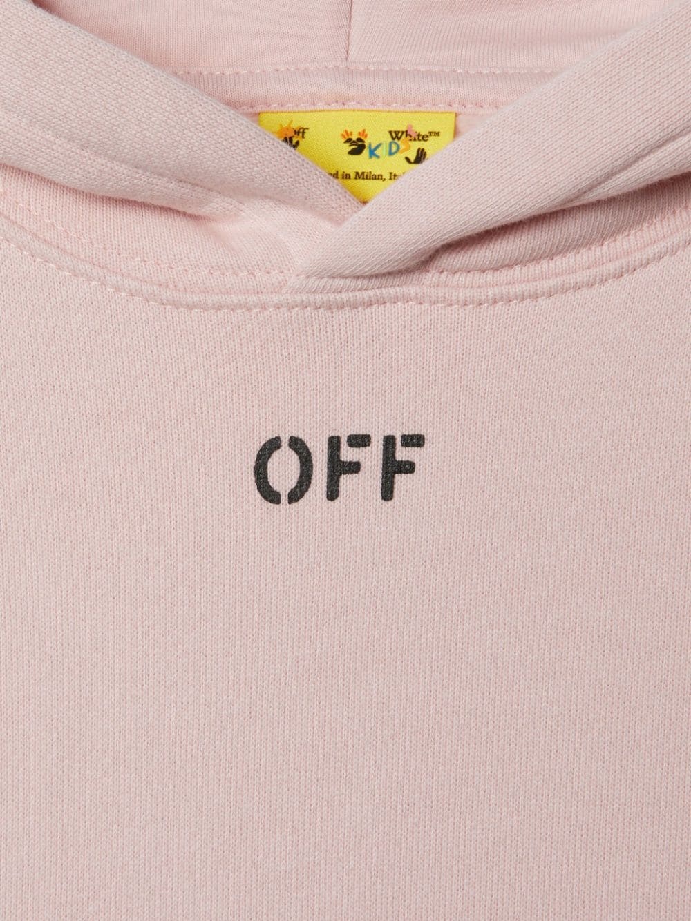 Off-white Arrow Stitched Cotton Hoodie Dress In Pink
