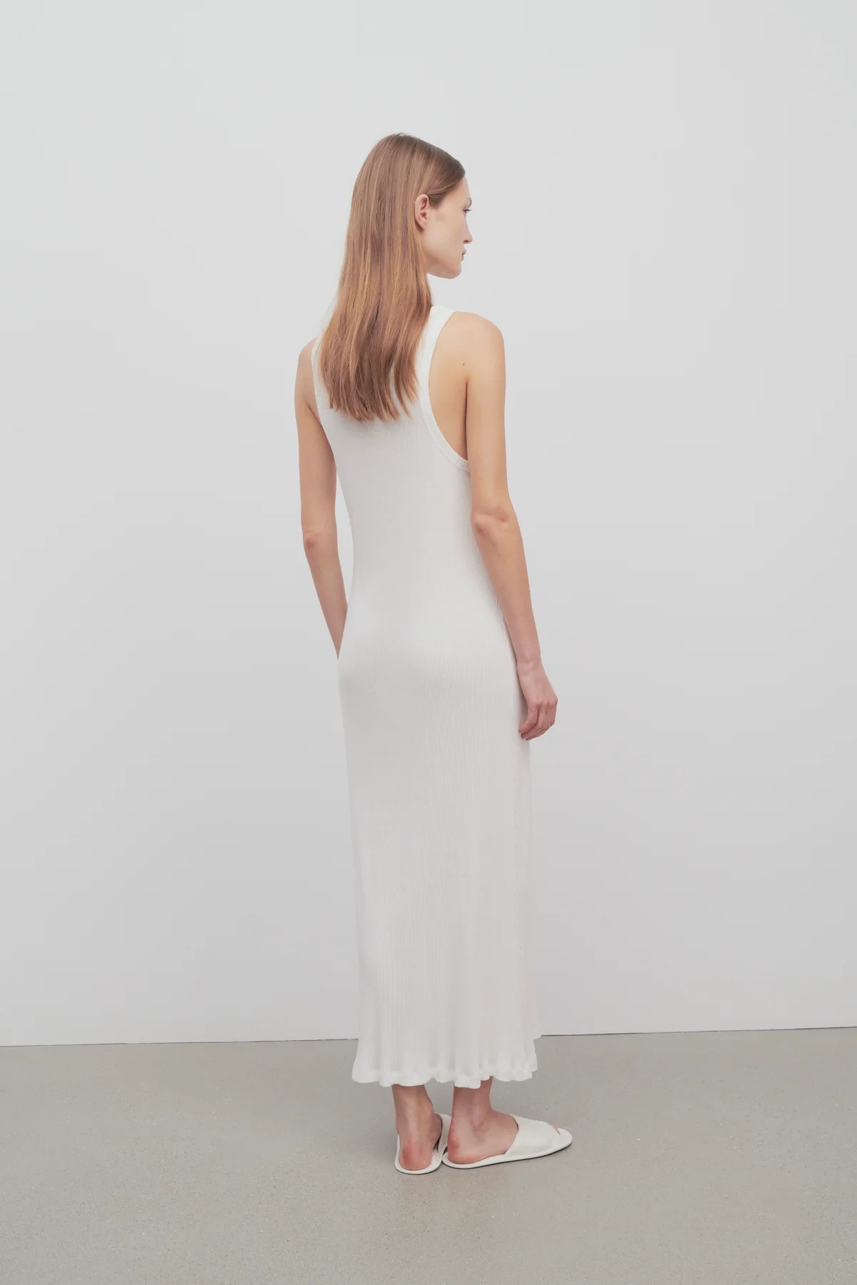 The Row Sleeveless Dress In White