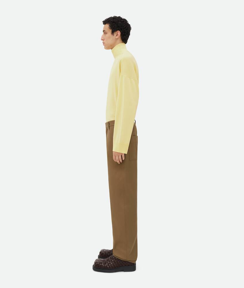 Bottega Veneta Mid-rise Tapered-leg Trousers In Brown