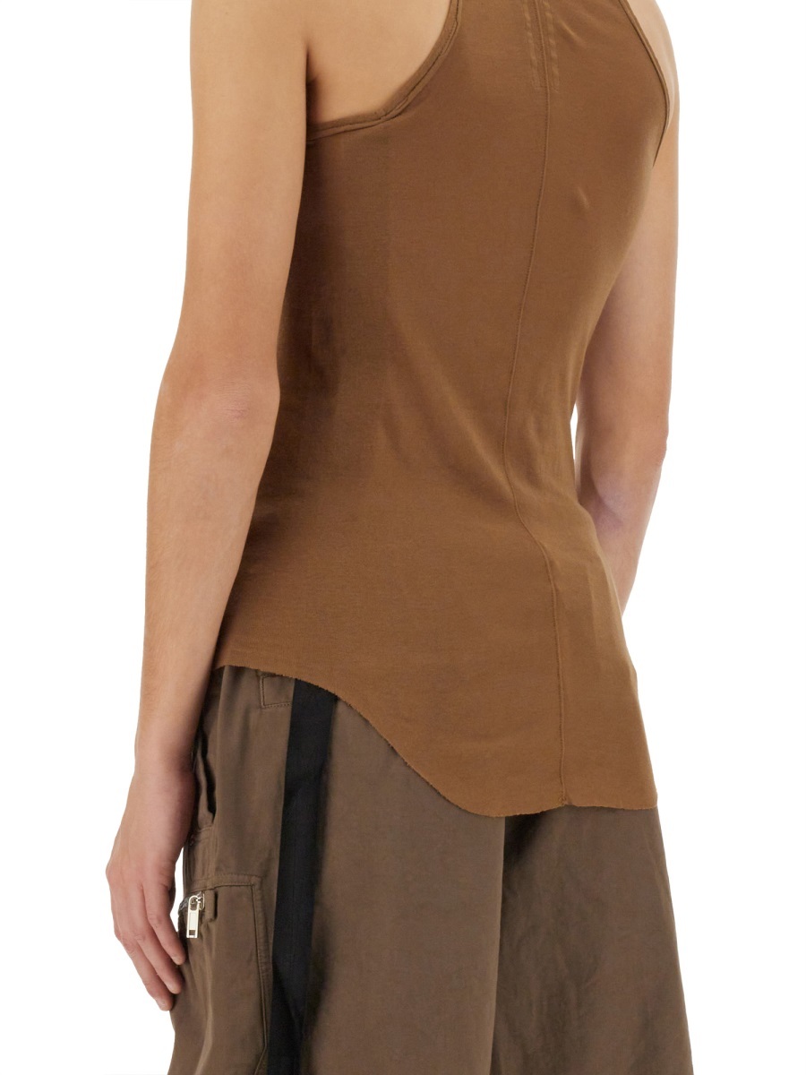 Rick Owens Drkshdw Drkshdw By Rick Owens Slim-fit Cotton Tank Top In Brown