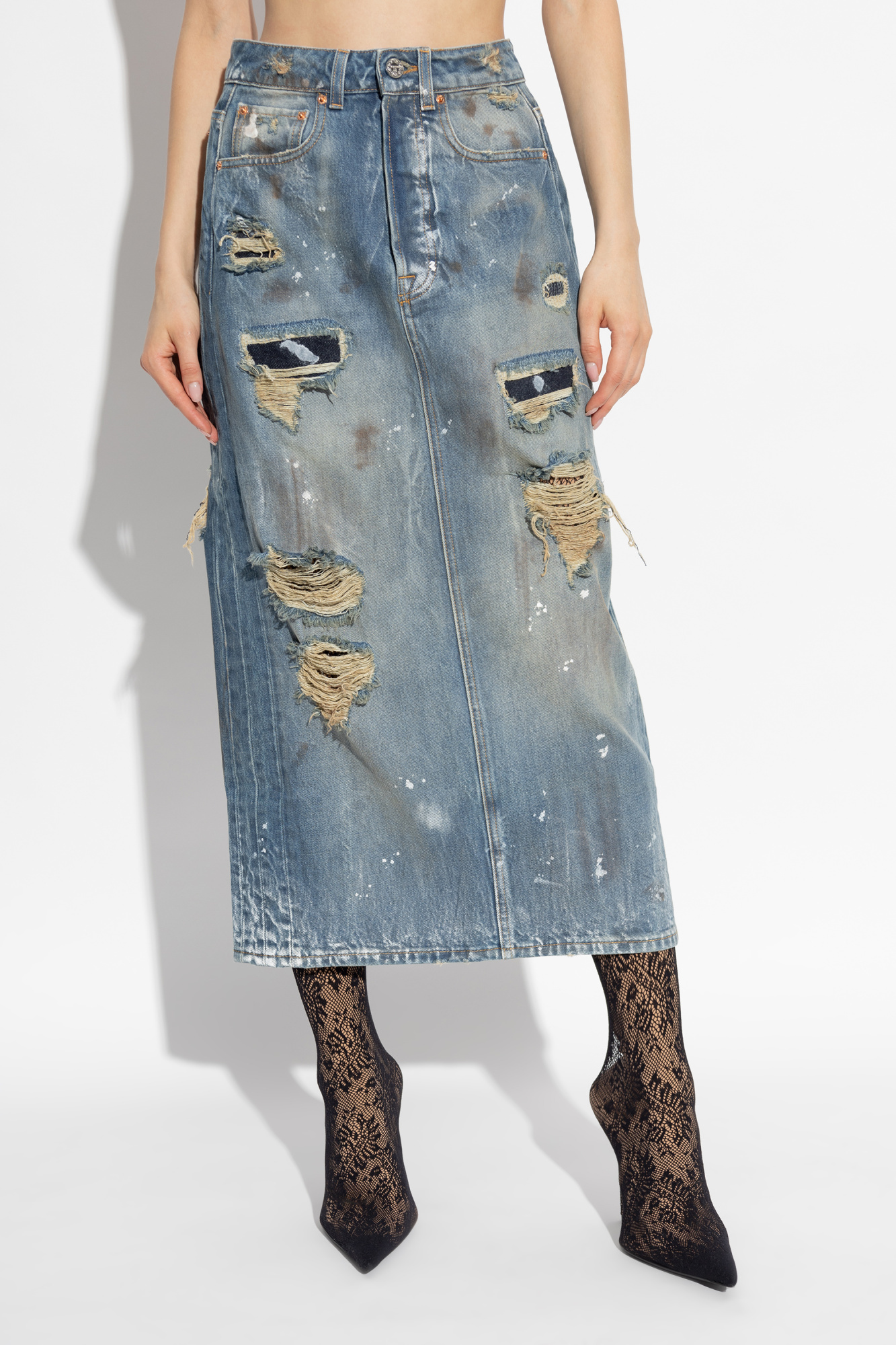 Vetements Belt-loop Skirt In Gray