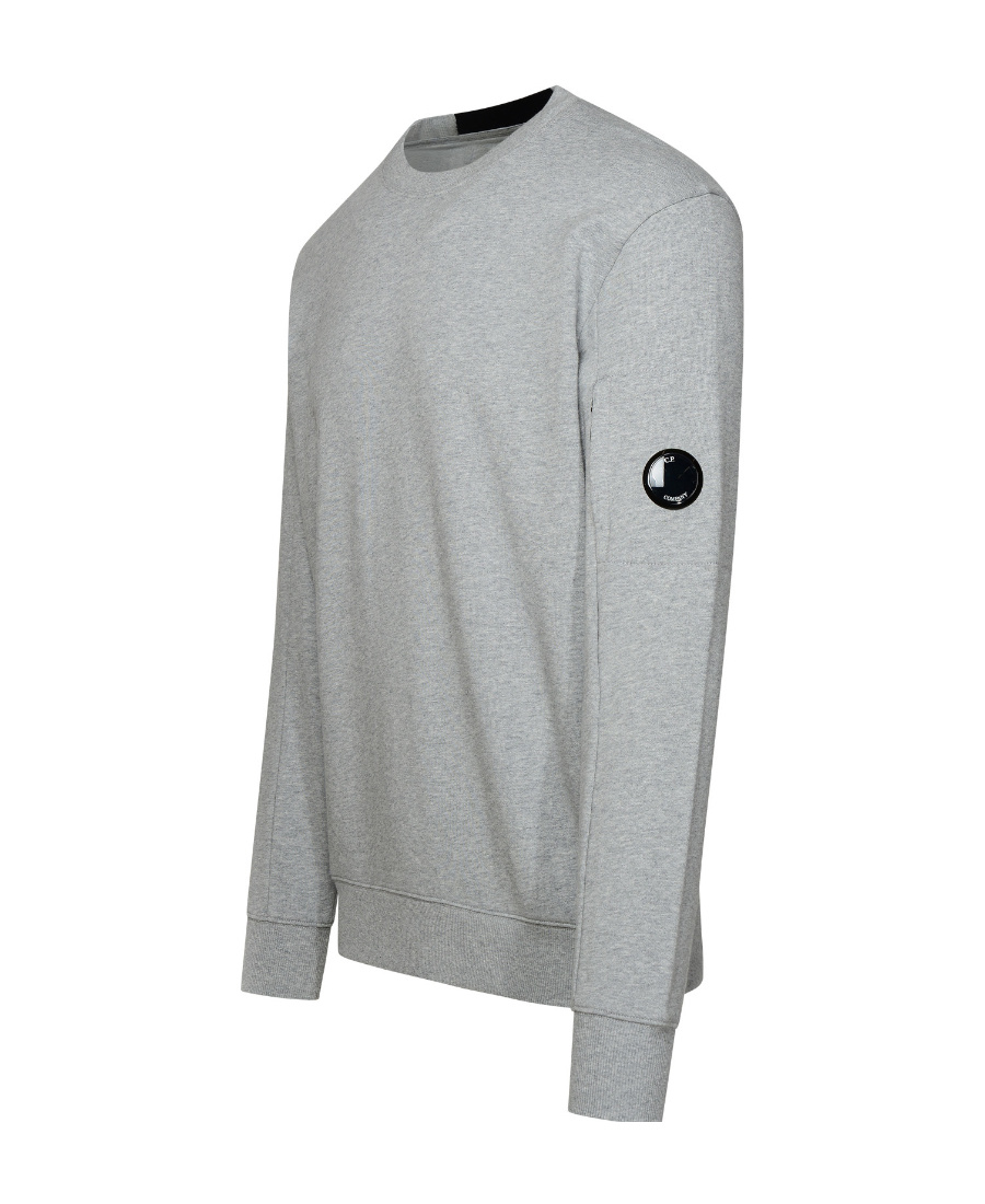 Shop C.p. Company Crewneck Long-sleeved Sweatshirt In Gray