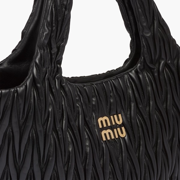 Shop Miu Miu Wander Matelass� Tote In Black