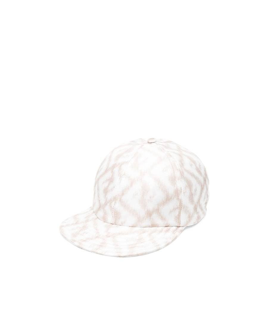 Fendi Ff Logo-print Silk Baseball Cap In White