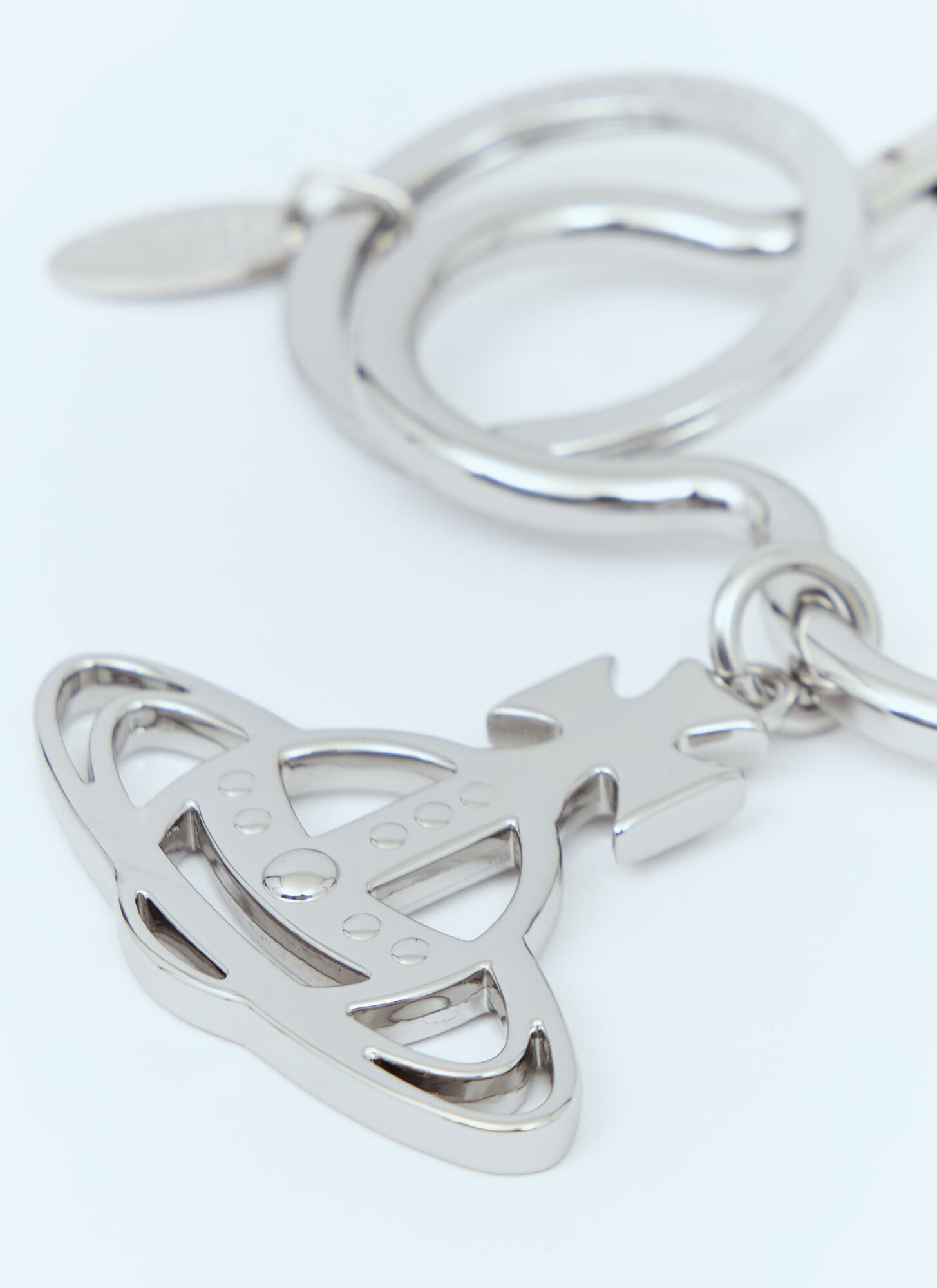 Vivienne Westwood Mountaineering Buckle Key Ring In Gray