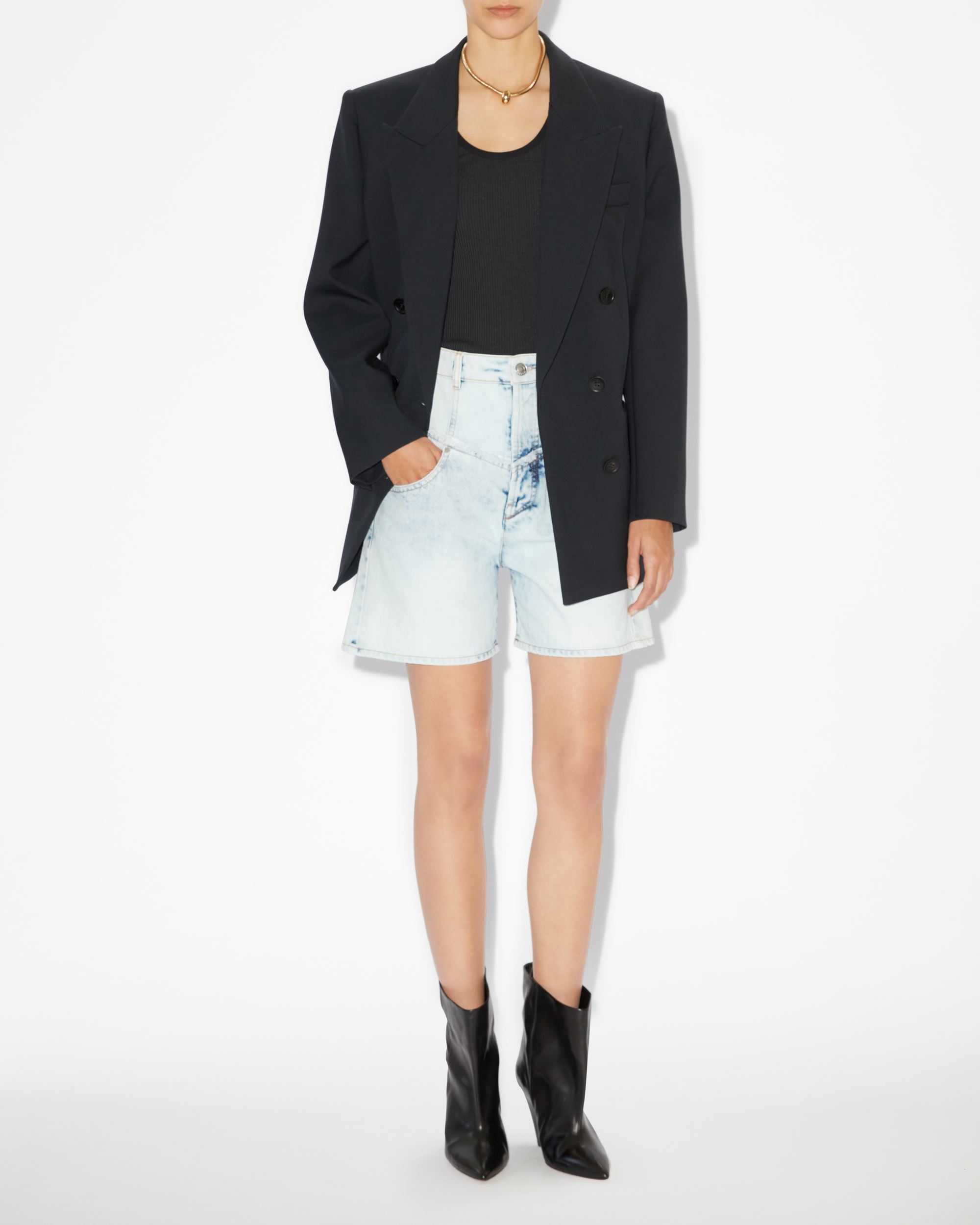 Isabel Marant Long-sleeved Suit Coat In Black