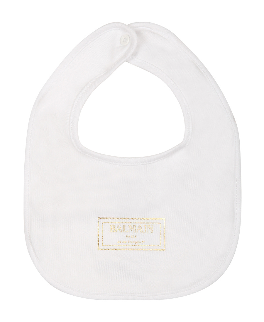 Balmain Pajamas, Hat, Bib Set In White