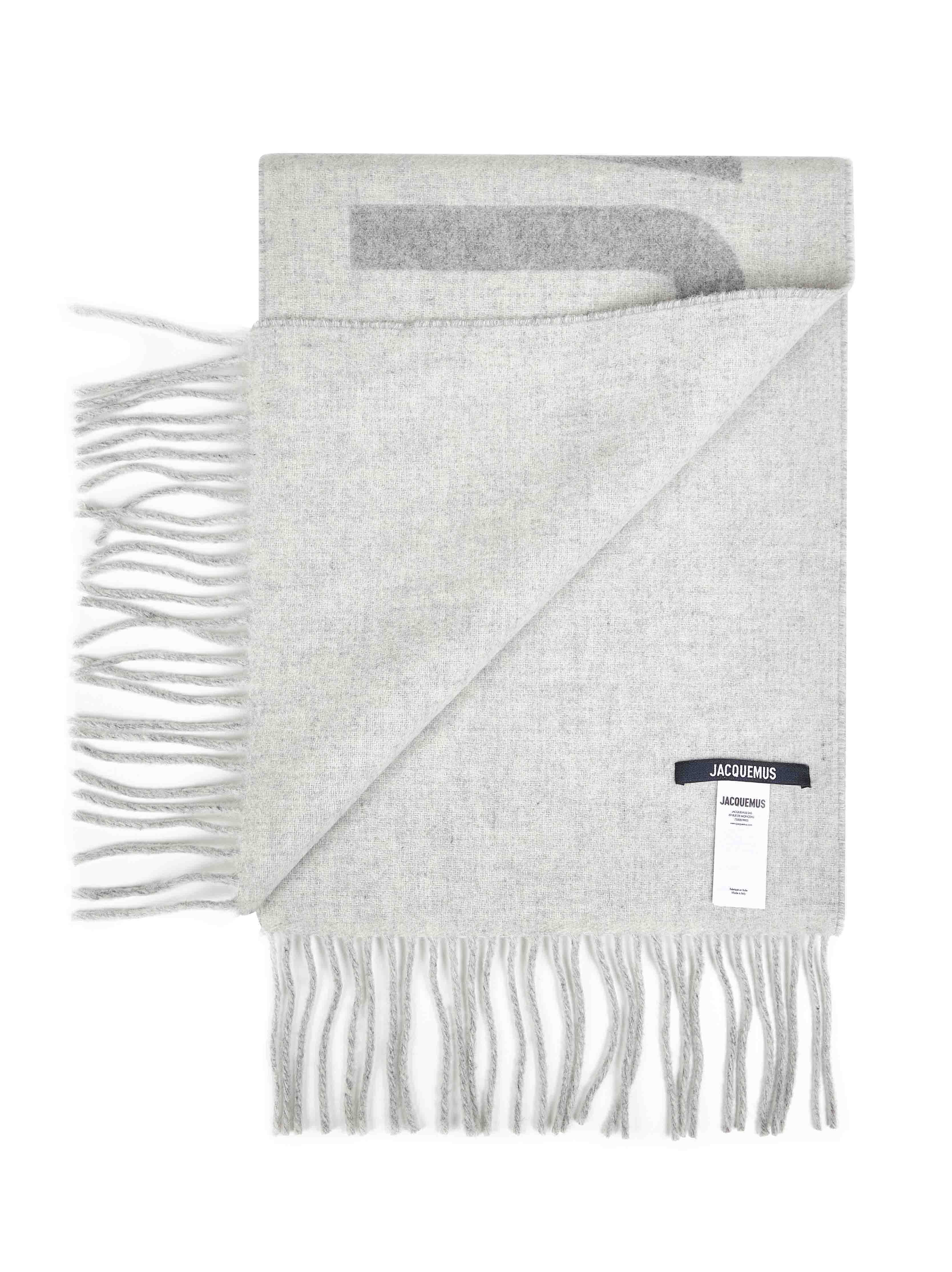 Jacquemus Patterned Scarf In Gray