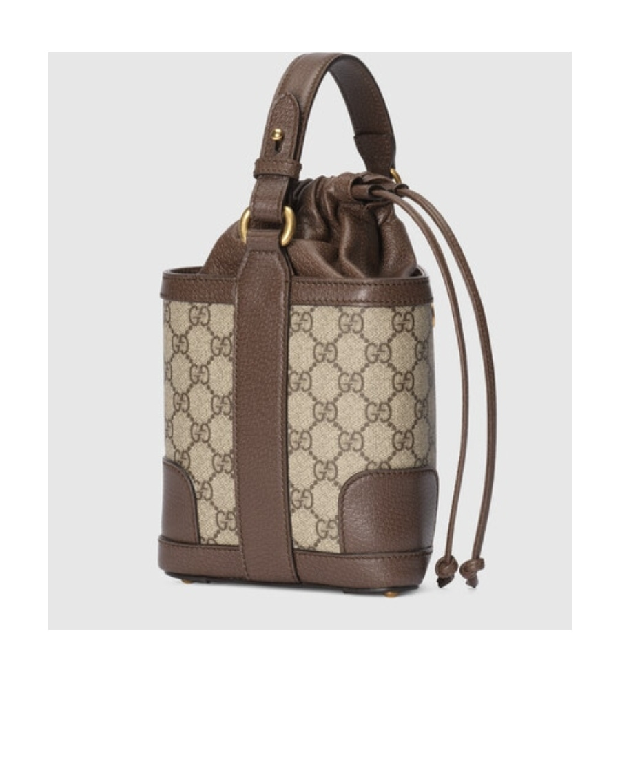 Gucci Ophidia Gg-canvas Bucket Bag In Brown