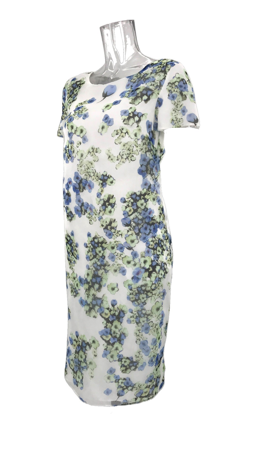 Max Mara Short Sleeve Dress In Multicolor