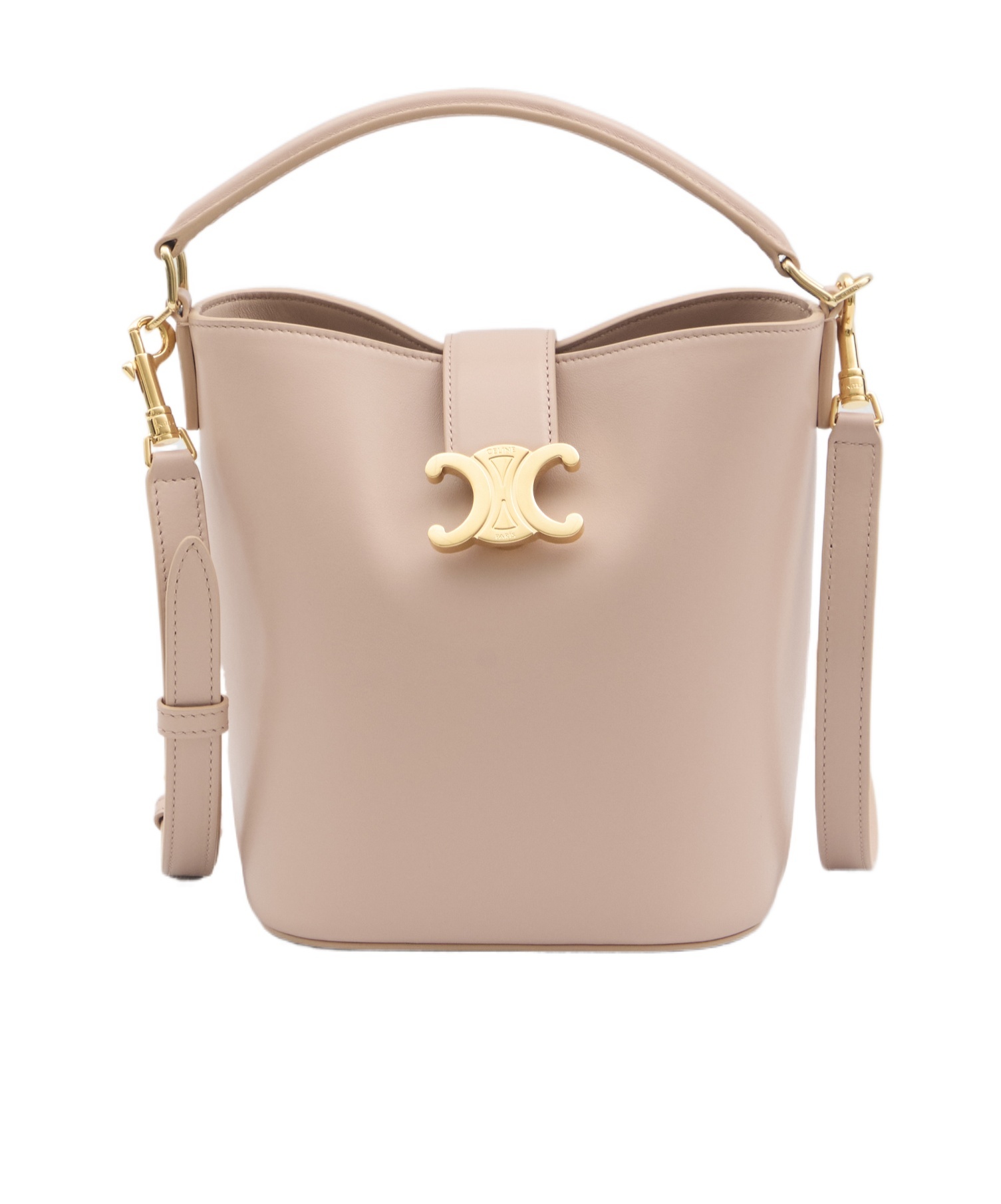 Celine Magnetic Buckle Shoulder Bag In Nude