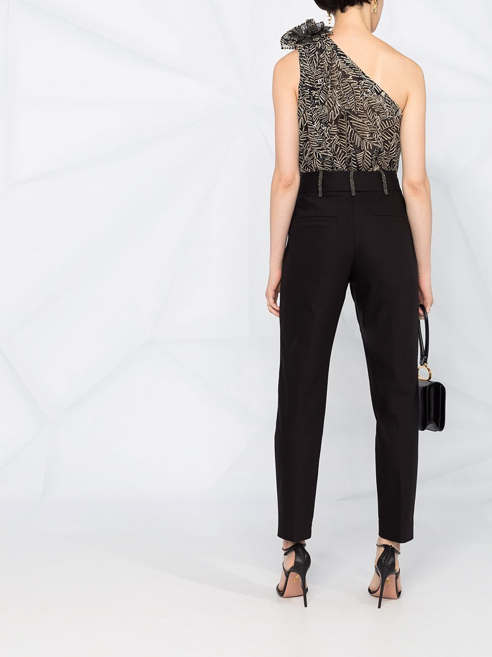 Brunello Cucinelli High-waisted Tapered Trousers In Black