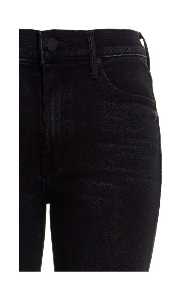 Mother The Weekender Fray Jeans Chip On My Shoulder In Black