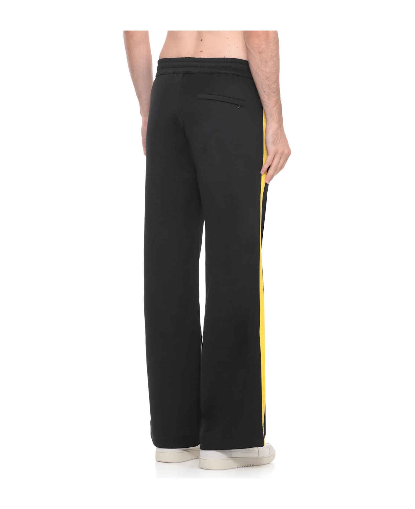 Casablanca Wide Leg Trousers Featuring Metallic Front In Multi