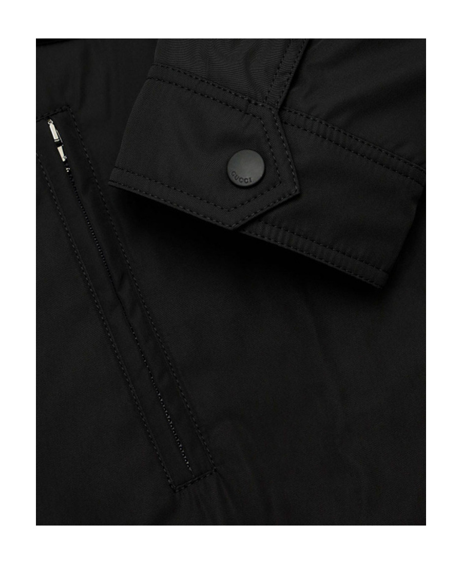 Gucci High-necked Casual Jacket In Black