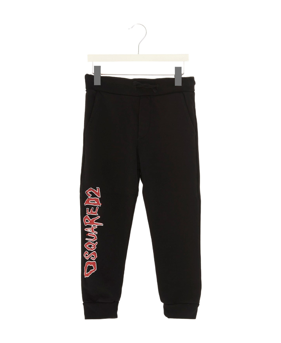 Dsquared2 Teen Logo Tracksuit Bottoms In Black
