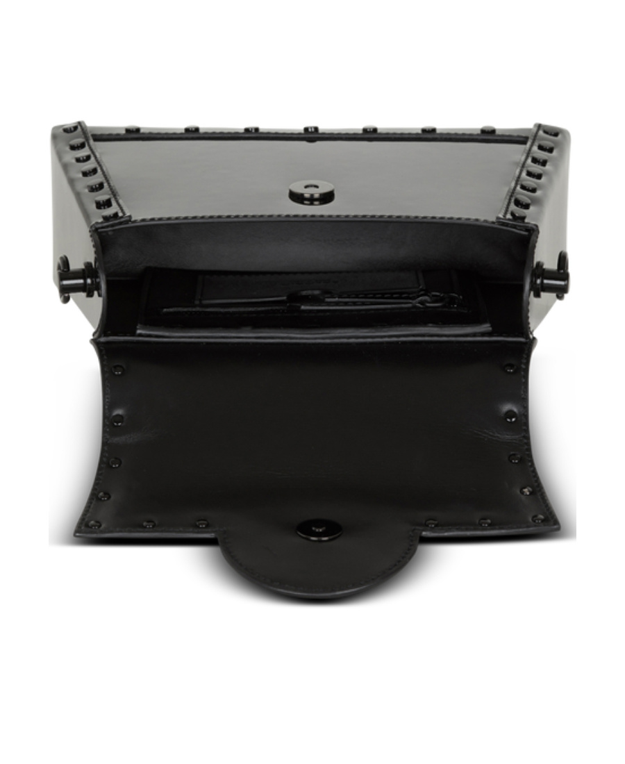 Shop Balmain B-buzz Dynasty Bag In Patent Leather In Black