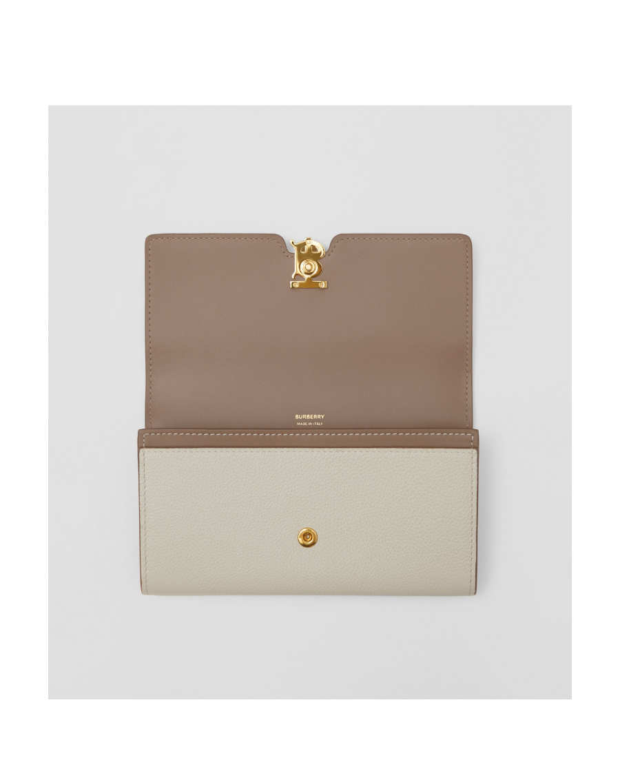 Burberry Monogram Two-tone Continental Wallet In Brown