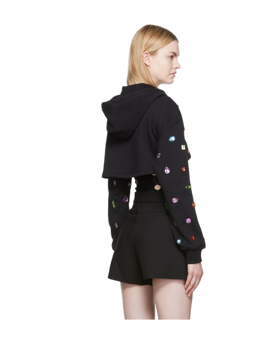 Msgm Black Polyester Skort In Black