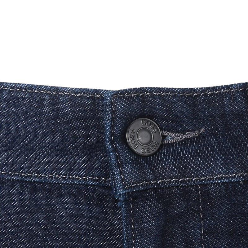 Shop Hugo Boss Straight-leg Denim Jeans In Black