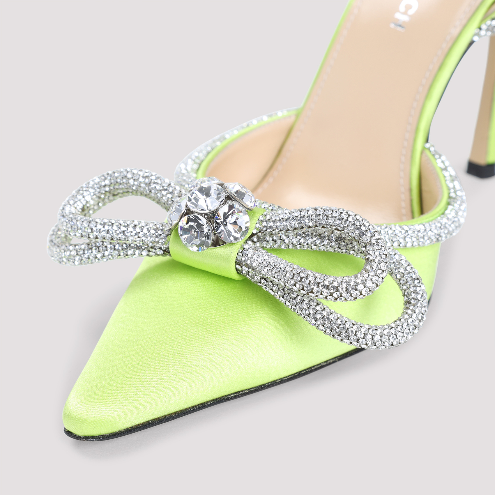 Machmach Double Bow High-heeled Sandals In Green
