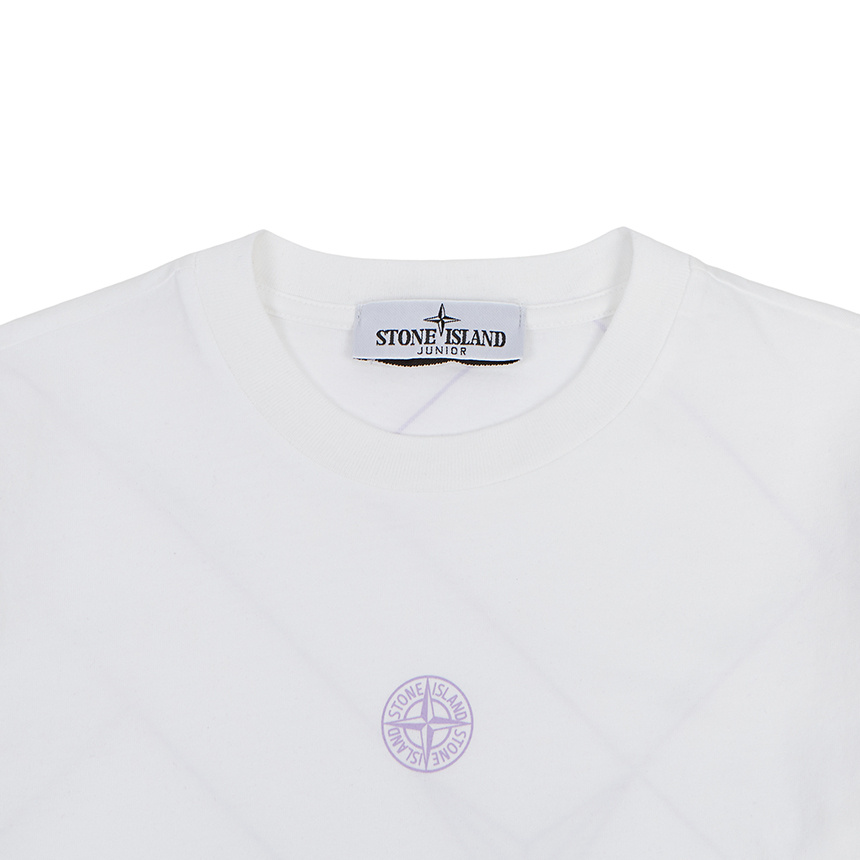 Stone Island Logo-print Cotton T-shirt In White