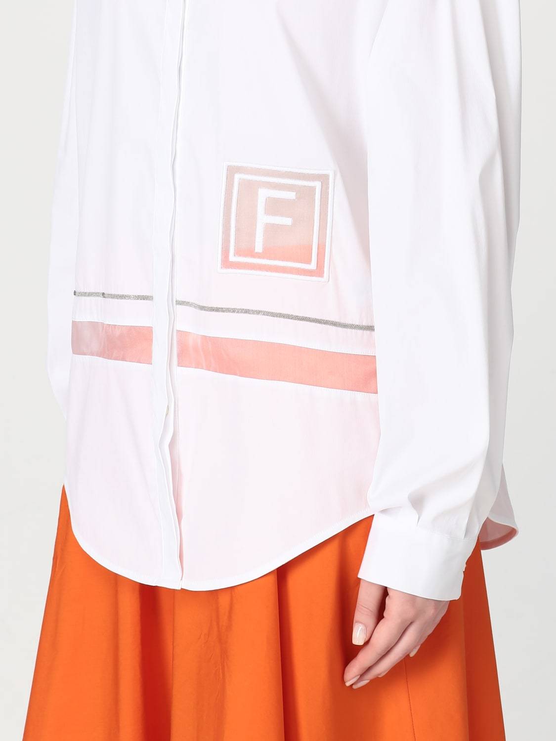 Fabiana Filippi Long-sleeved Shirt In White