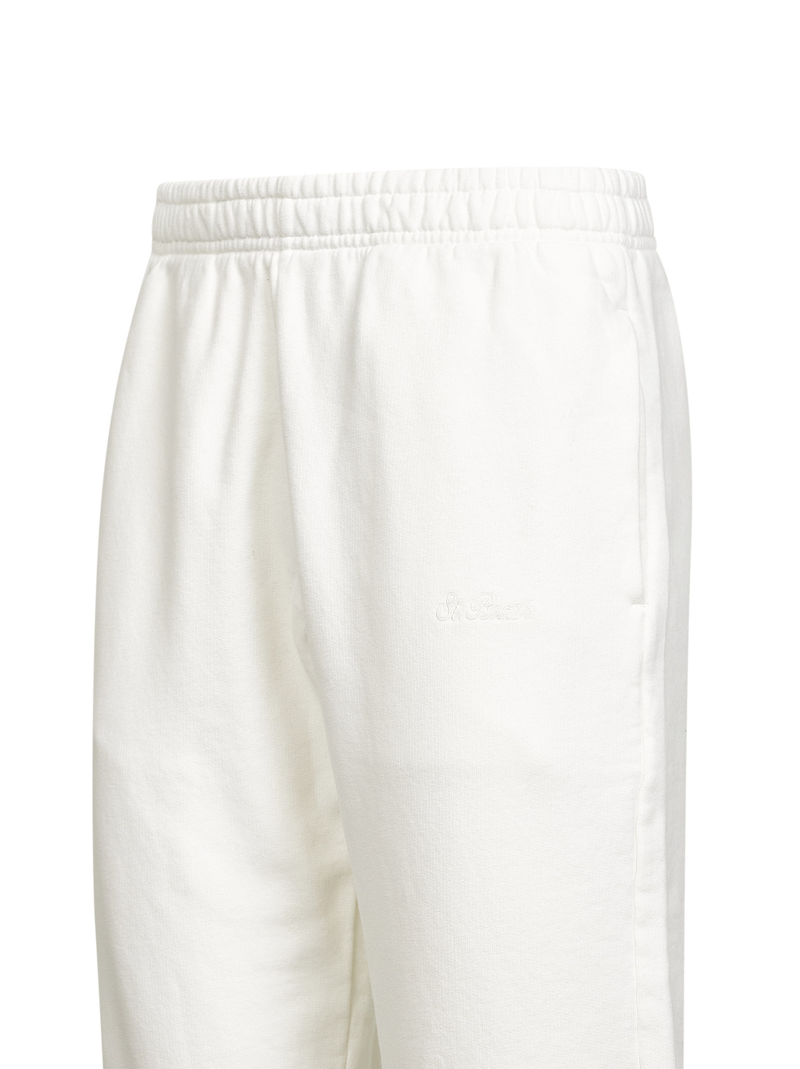 Mc2 Saint Barth Elastic Waist Sweatpants In White