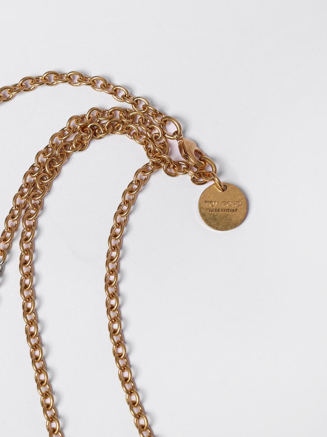 Tom Ford Lobster Clasp Necklace In Yellow