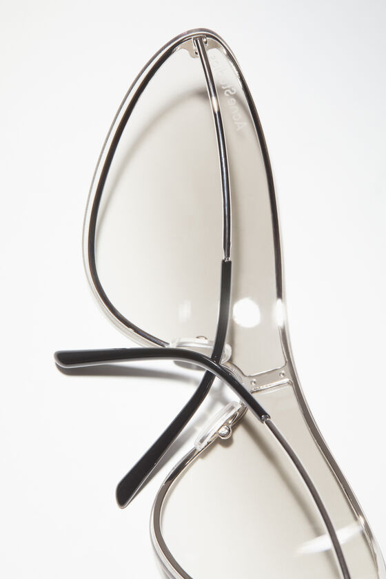 Shop Acne Studios Metal Frame Sunglasses In Gray
