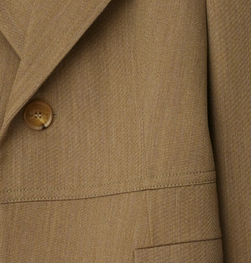 Burberry Logo Wool Blazer In Brown