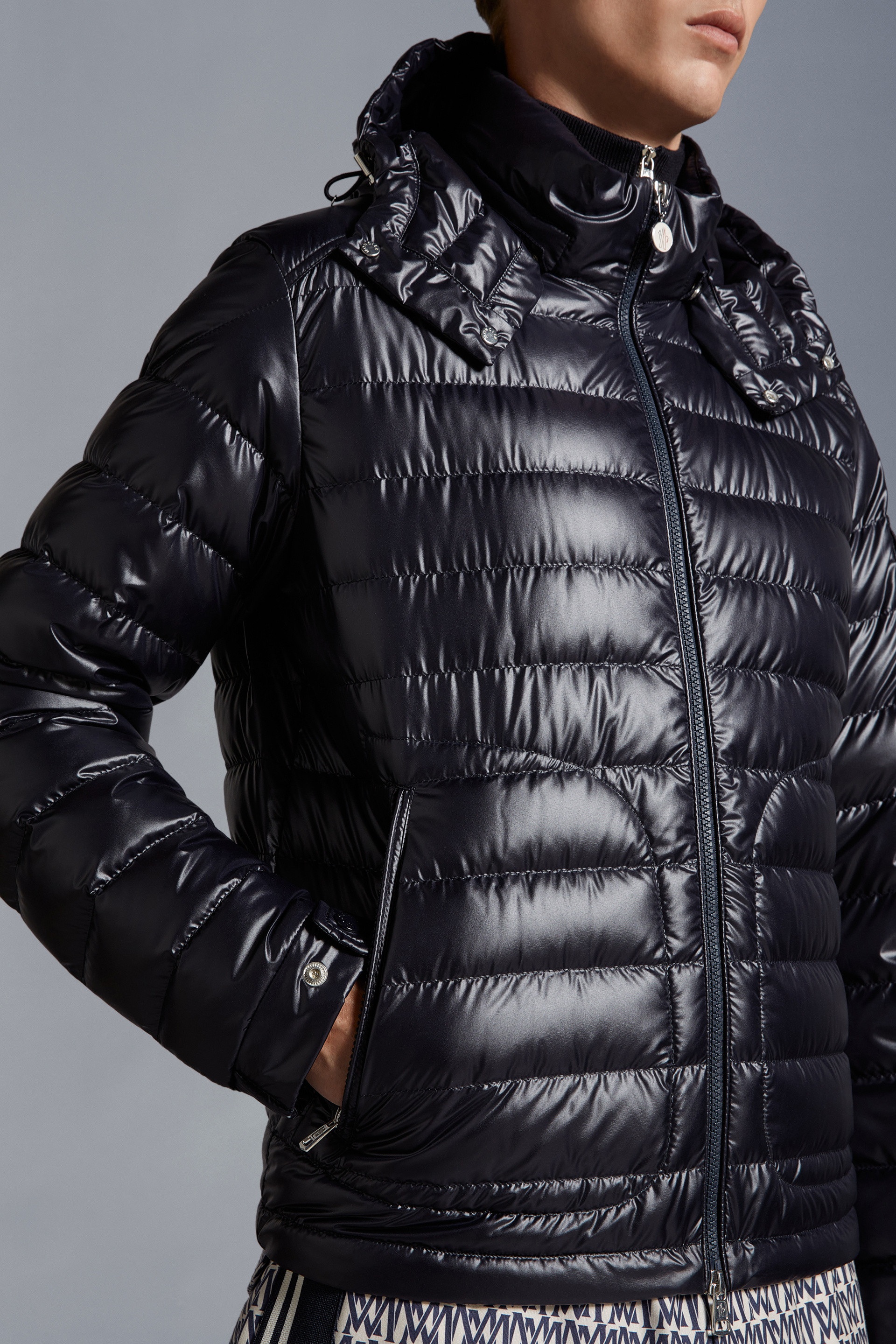 Moncler Down Lauros Puffer Jacket In Blue