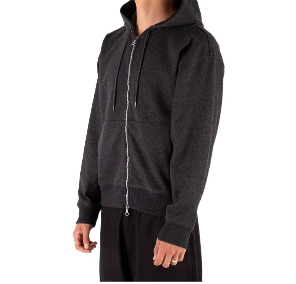 Our Legacy Hooded Knitwear With Drawstring And Ribbed Cuffs In Black