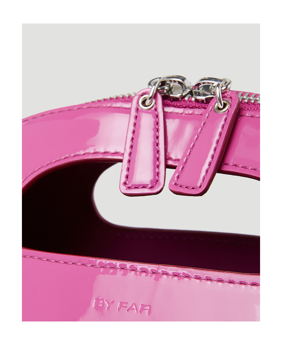 By Far Rubik Patent-leather Tote Bag In Pink
