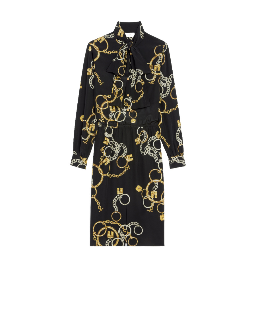 CELINE LAVALLIÈRE DRESS IN CREPE DE CHINE